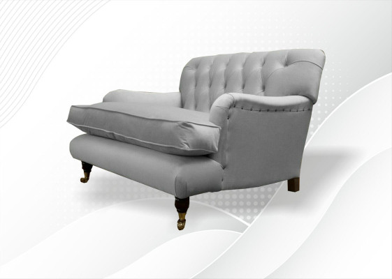Chesterfield poltrona design TV divano divano Chesterfield tessuto nuovo.