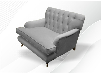 Chesterfield poltrona design TV divano divano Chesterfield tessuto nuovo.