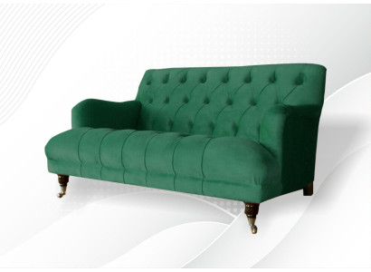 Chesterfield poltrona divano divano Chesterfield poltrone 1,5 posti singolo verde tessuto