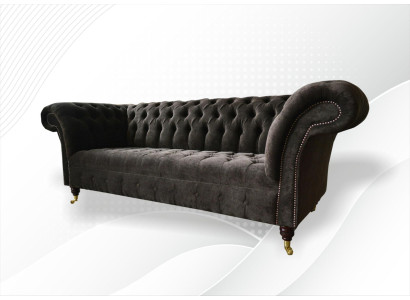 Chesterfield Original Mobili Divano a 3 posti Tessuti in tessuto Nuovo