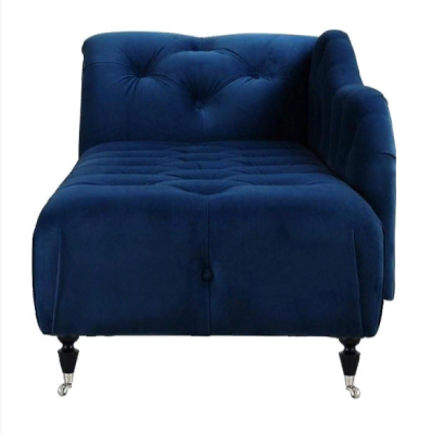 Elegante poltrone Chesterfield con bottoni in velluto chaise longue.
