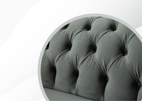 Chesterfield divano divano divani imbottiti classici 2 posti in pelle tessuto tessile nuovo