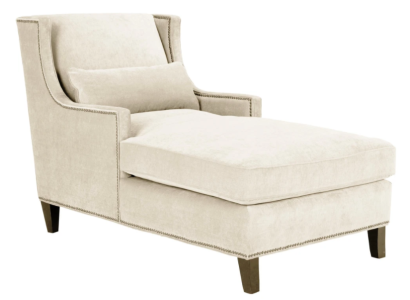Chaise longue Sdraio Mobili Pouf Salone Design Divano In Tessuto Beige Letto