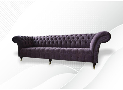 Divano 4 posti in stile moderno in tessuto Chesterfield Sofas nuovo.