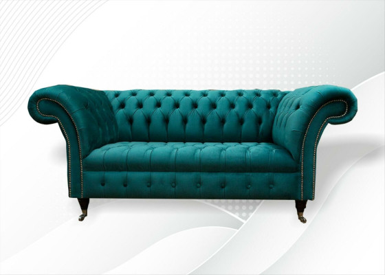 Divano Chesterfield a 2 posti design imbottito di lusso. Sofà da lounge club.