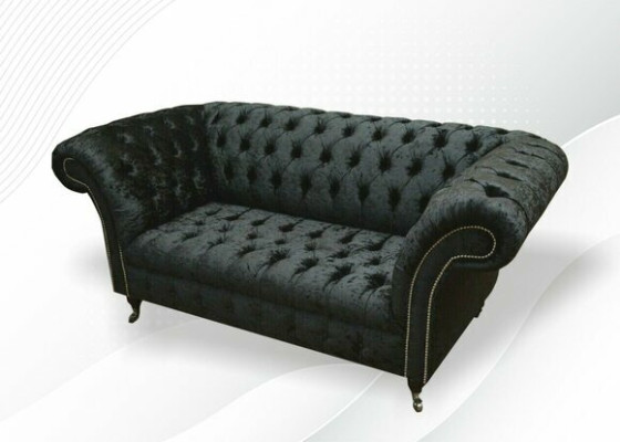 Chesterfield velluto Club divano imbottito 2 posti design tessuto divani divani