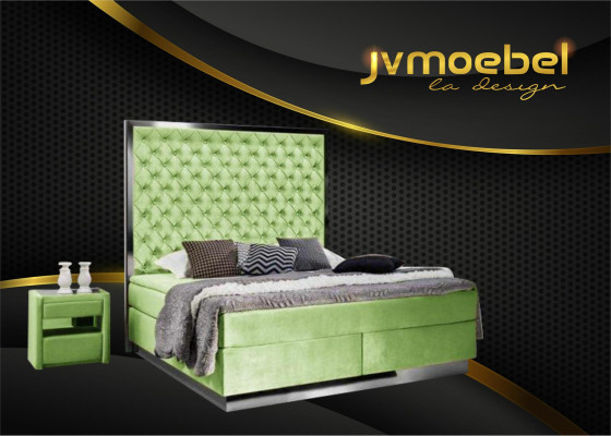 Letto completo Boxspring Letti Design di lusso Mobili da camera da letto Acciaio inossidabile