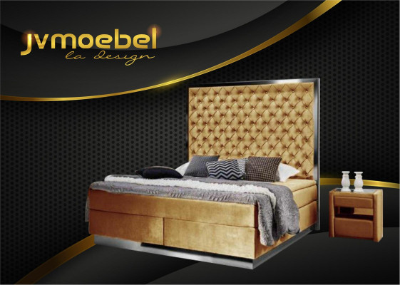 Letto completo Boxspring Letti Design di lusso Mobili da camera da letto Acciaio inossidabile