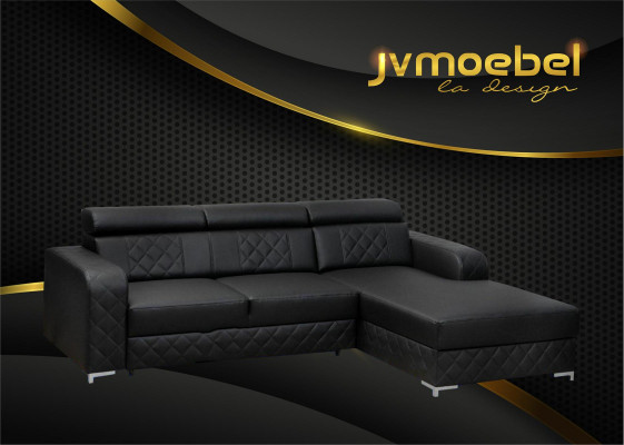 Divano ad angolo in pelle a forma di L Design di mobili moderni Divano in tessuto vellutato	Textile