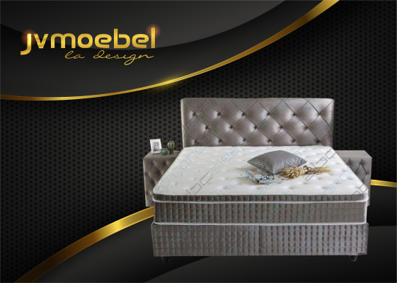 Mobili di lusso moderni, letti imbottiti Chesterfield, camere da letto.