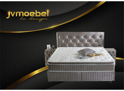 Mobili di lusso moderni, letti imbottiti Chesterfield, camere da letto.
