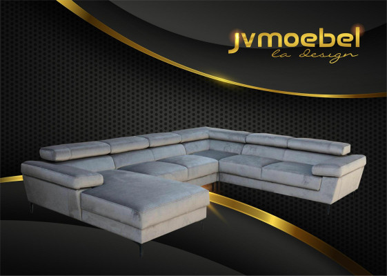 Divano ad angolo a forma di U, salotto imbottito in tessuto, divano ad angolo, divani, divani nuovi.