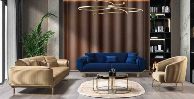 Poltrona Moderna Divano Sofa Relax Tessuto Lounge Tessuto Sedile di lusso Poliestere