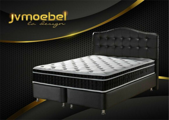 Letto in pelle 2x Comodino 3 pz. Set da camera da letto Mobili Moderni di lusso Letti nuovi