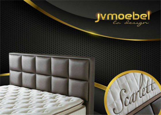 Letto in pelle 2 comodini 3 pezzi. Set camera da letto mobili moderni di qualità - letti nuovi