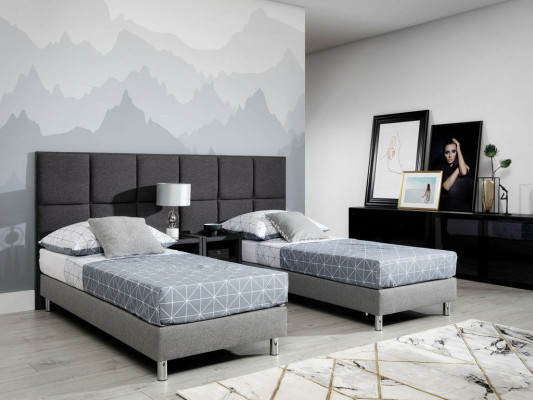 Letto imbottito di lusso con design, letto matrimoniale doppio per hotel 80/160x200cm, camera da letto.