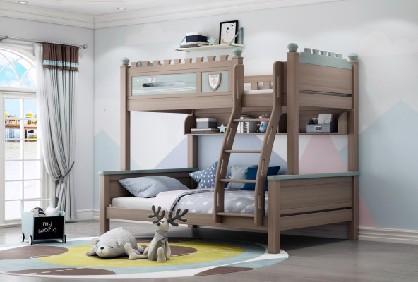 Letto a castello, letto a soppalco, letto per bambini, letti a castello in legno di pino, camera da letto per bambini nuova.