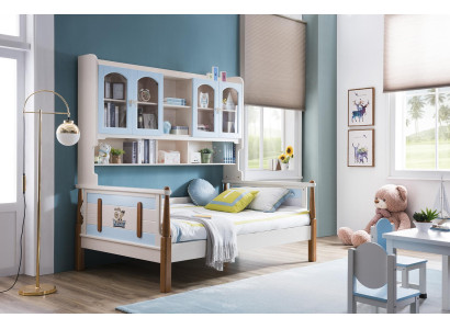 Lettino a castello a soppalco per bambini, letto a soppalco, letto gioco, camera per bambini, letto a castello a due piani