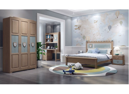 Camera per ragazzi con set per bambini Letto Comò Armadio 5 pezzi Camera da letto Nuovo