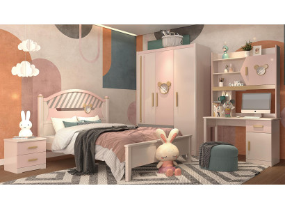 Stanze per bambini Stanza per adolescenti Camera da letto Mobili Set completo Comodino Nuovo 4 pezzi