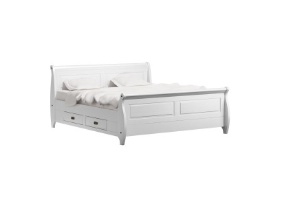 Stile rustico di lusso Letto matrimoniale Letti matrimoniali Bianco Letti Camera da letto