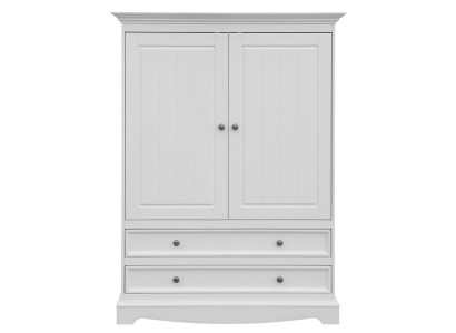 Armadio classico XXL, mobile per camera da letto in stile country con ante.