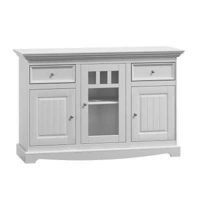 Buffet Credenza Mobile da bar Stile country di lusso Mobili in legno italiani Bianco Grande Nuovo
