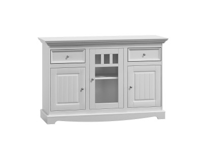 Buffet Credenza Mobile da bar Stile country di lusso Mobili in legno italiani Bianco Grande Nuovo