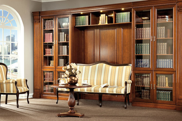 Classici armadi vetrina, vetrina in vetro, mobile vetrina modello BA-4.