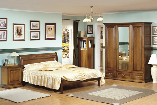 Letto classico Letti 140/160/180x200cm Mobili italiani Letto matrimoniale Matrimoniale Nuovo