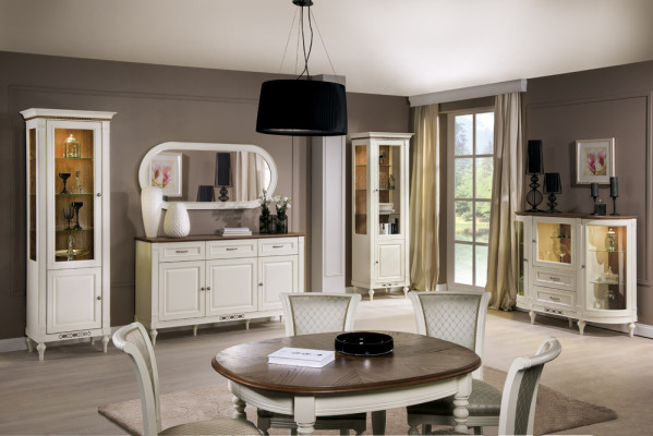 Vetrina classica, cassettiere, vetrine, armadio vetrina, armadio in vetro FL-W1.