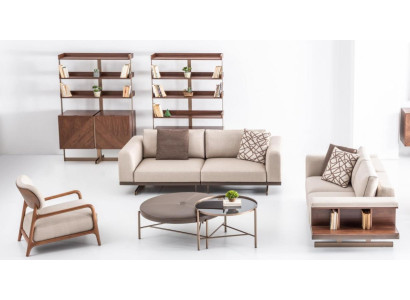 Moderno set di divani Mobili di lusso Tessuto per imbottitura Grigio Divano moderno