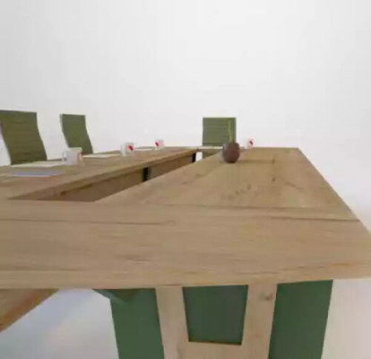 Tavolo per riunioni XXL Tavolo da conferenza Tavolo da ufficio 390x180 Grande tavolo Big