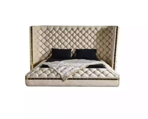 Set da camera da letto Chesterfield mobili design letto armadio specchio 7 pezzi.