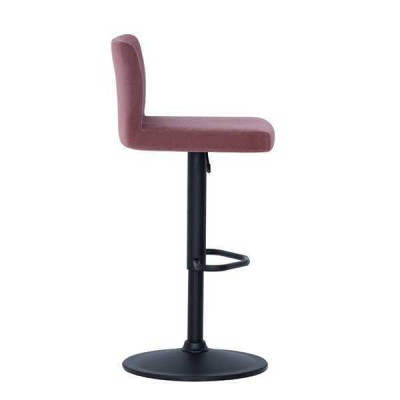 Sedia moderna rosa, sgabello da bar di design in tessuto elegante, mobili di lusso, sgabello.
