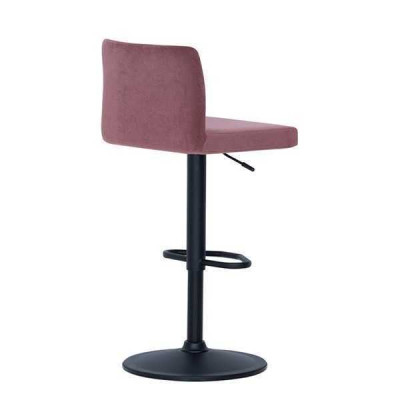 Sedia moderna rosa, sgabello da bar di design in tessuto elegante, mobili di lusso, sgabello.