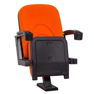 Moderna poltrona poltrona divano 1 posto per teatro cinema design di lusso arancione tessile