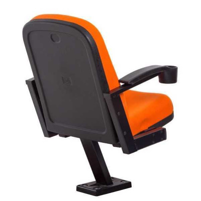 Moderna poltrona poltrona divano 1 posto per teatro cinema design di lusso arancione tessile