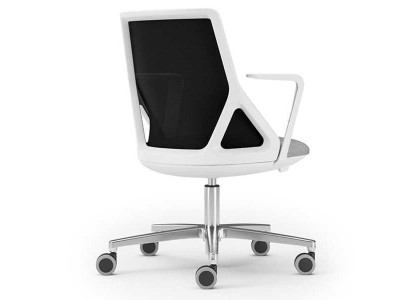 Sedia di lusso bianca, sedie da ufficio, poltrona imbottita, mobili di design, sedia girevole nuova.