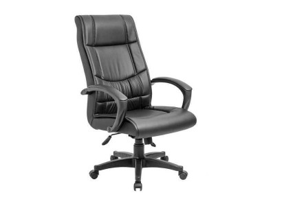 Poltrone da ufficio nere di lusso, sedie imbottite, mobili di design, sedia girevole da ufficio.