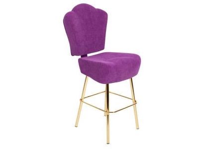 Sedia moderna lilla sgabello da bar designer in tessuto elegante mobili di lusso sgabello