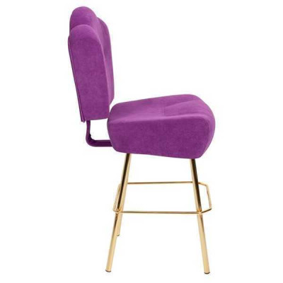 Sedia moderna lilla sgabello da bar designer in tessuto elegante mobili di lusso sgabello