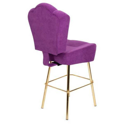Sedia moderna lilla sgabello da bar designer in tessuto elegante mobili di lusso sgabello