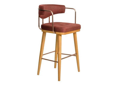 Elegante sgabello da bar sedia da designer sedia in legno sedia da pranzo sgabello bar marrone nuovo