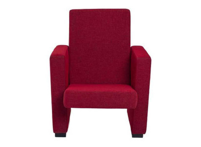 Poltrona Divano monoposto Design di lusso Rosso Sedia Classica Tessuto Tessile Nuovo