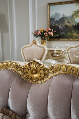 Sofà set divano poltrona tavolino sedile divani set tessuto lusso 5 pezzi.