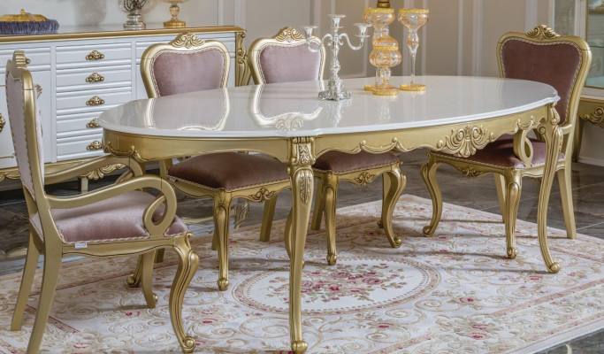 Tavolo da pranzo di lusso Tavolo di lusso Tavolo in legno di lusso Italia Tavoli da pranzo Mobili classici