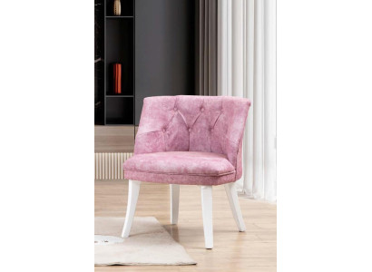 Sedia Chesterfield color rosa Poltrona imbottita esclusiva Arredamento da designer.
