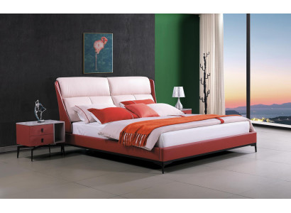 Set da camera da letto classico con letto 2 comodini 3 pezzi nero