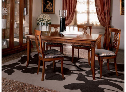 Tavolo da pranzo Gruppo tavolo Sala da pranzo Soggiorno Legno Rococò Barocco Mobili italiani